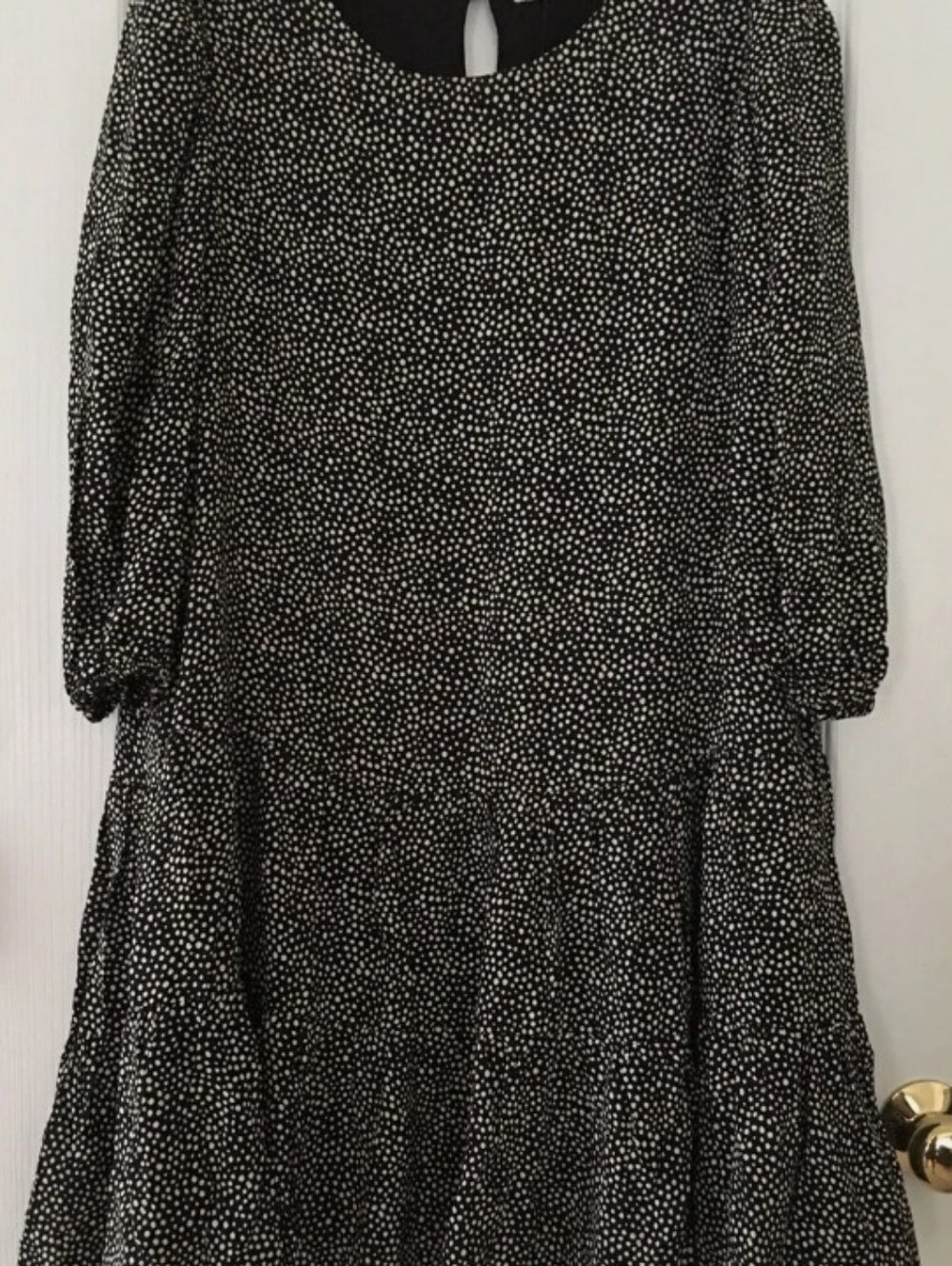 Zara Black and White Polka Dot Tiered Dress